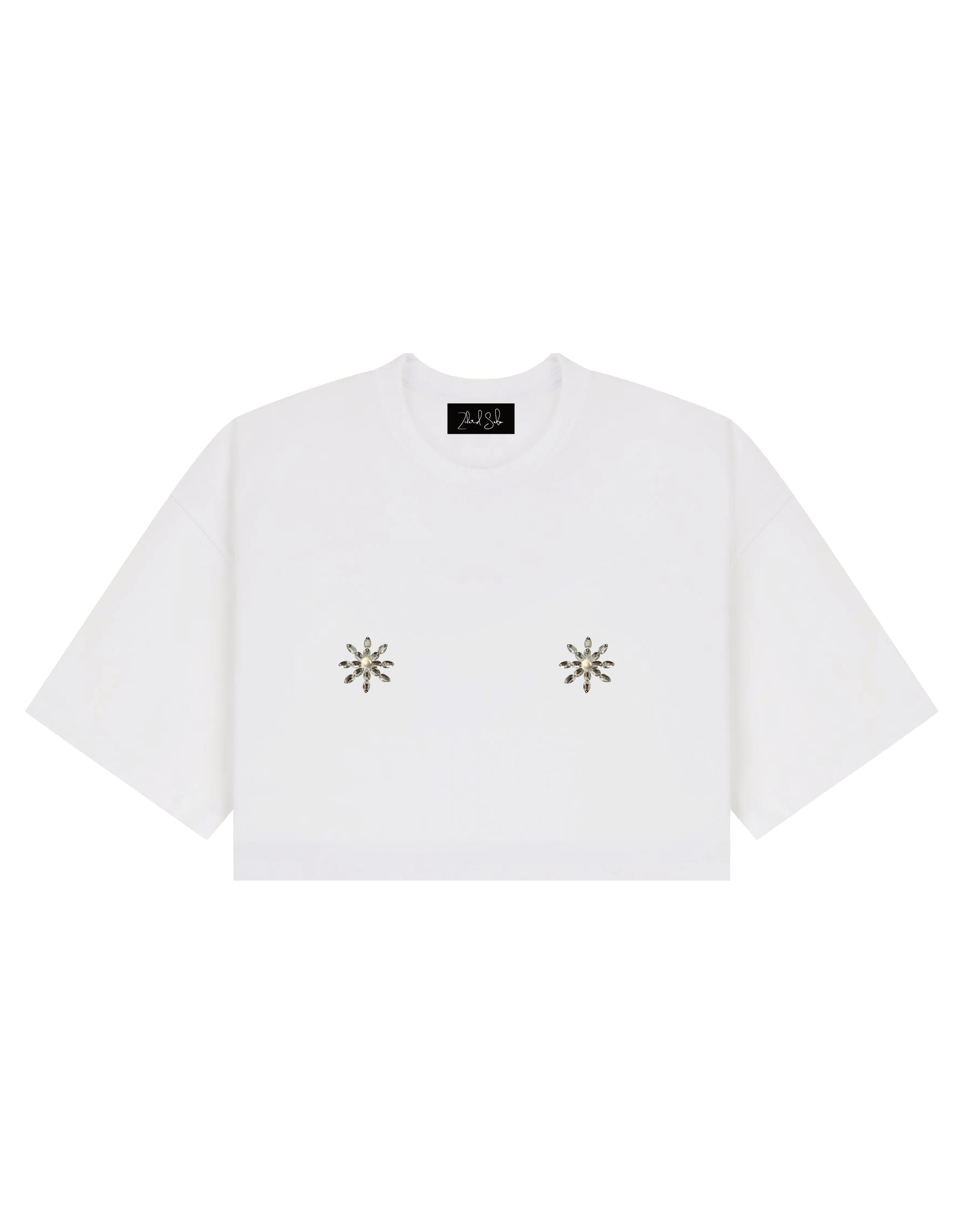 ZILARD SABO OVERSIZED CROPPED T-SHIRT WHITE